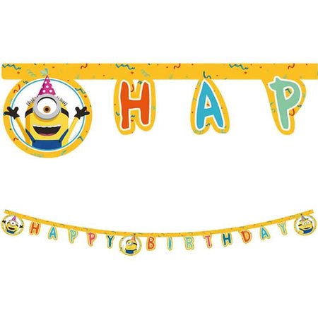 Minions Happy Birthday Letter Banner