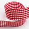 Red Gingham Ribbon - 25mm - 10m Roll