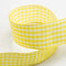 Yellow Gingham Ribbon - 25mm - 10m Roll
