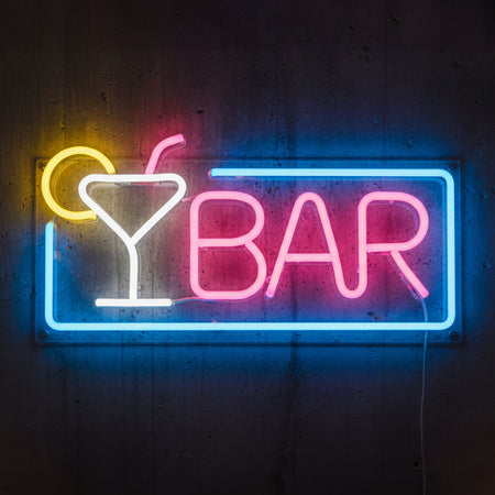 Neon 'Bar' Sign Light - 42cm x 22cm