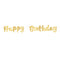 Gold Happy Birthday Letter Banner - 1.07m