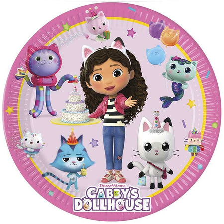 Gabby's Dollhouse Paper Plates - 23cm - Pack of 8