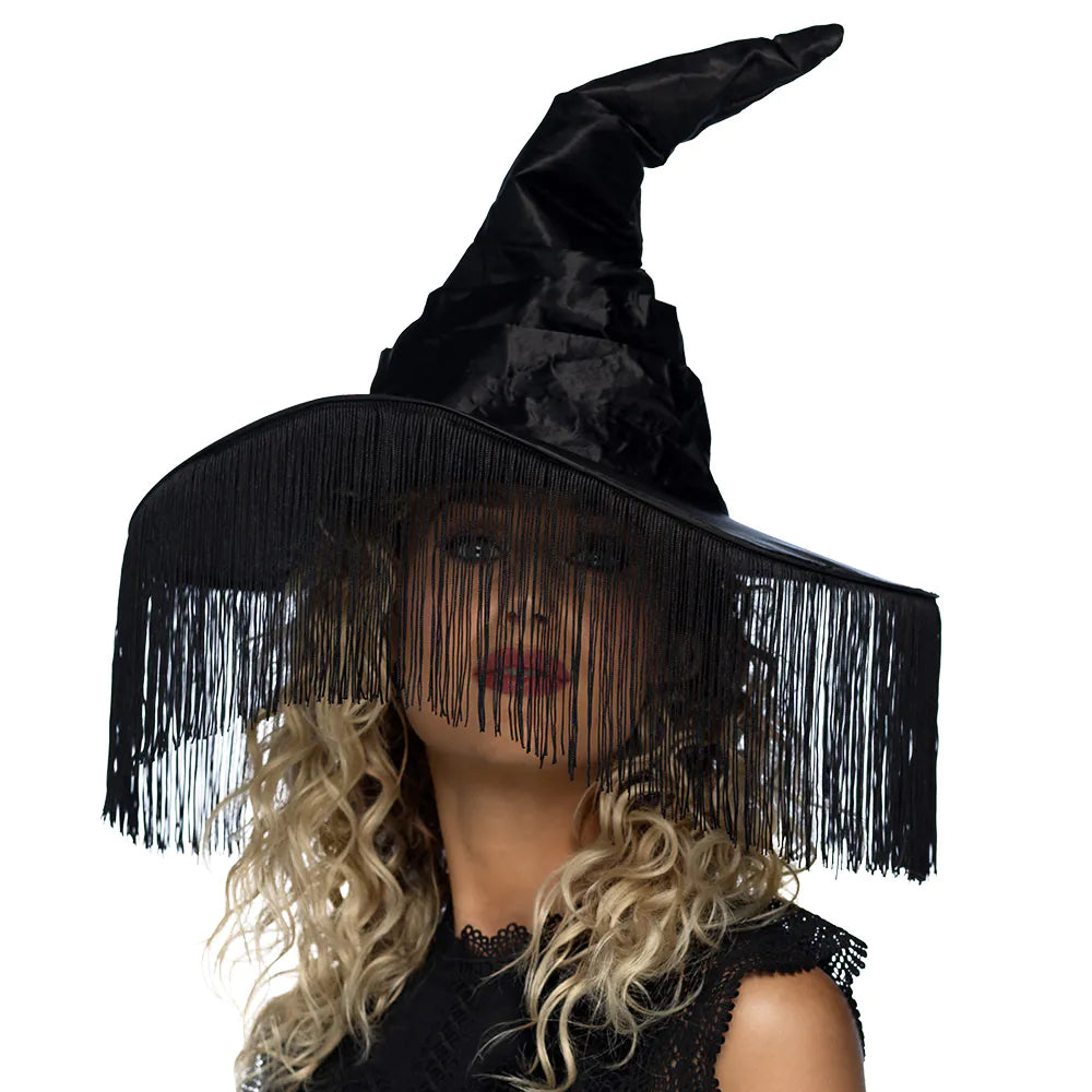 Wicca Witch Hat With Tassels
