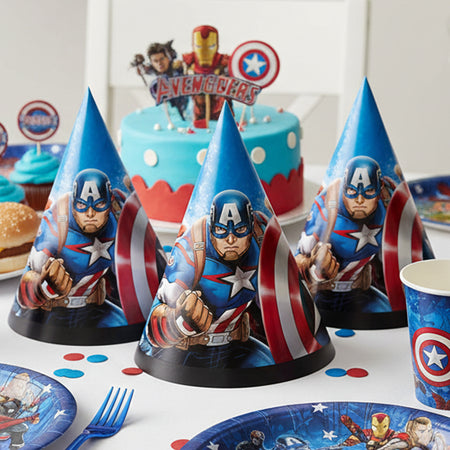 Avengers Party Cone Hats - Pack of 6