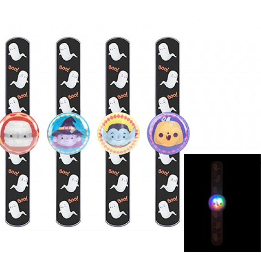 Halloween LED Flashing Snap Band Bracelet - 4 Designs - Each
