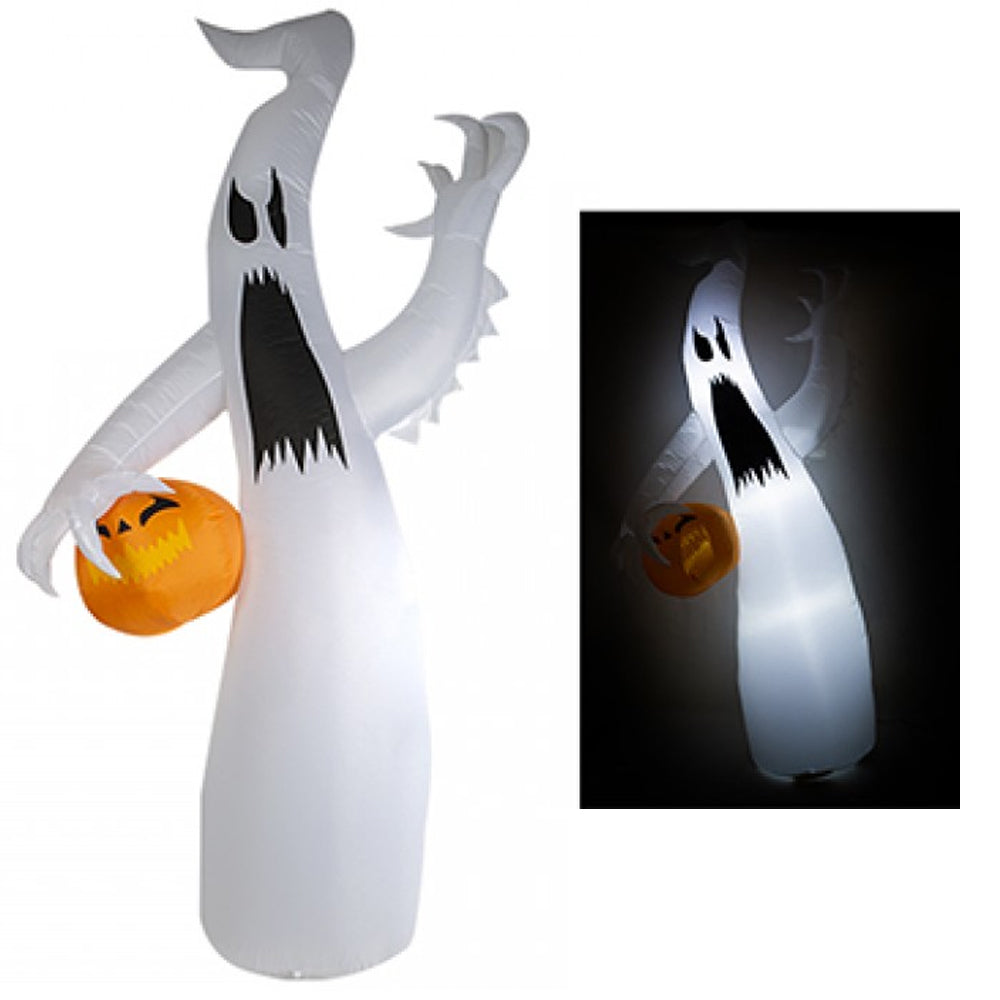 Giant Outdoor Halloween Inflatable Ghost With Lights Decoration - 2.4m