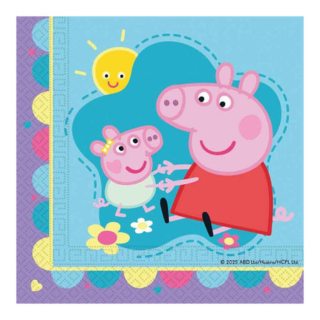 Peppa Pig Paper Napkins - 33cm - Pack of 20