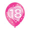 Pink Happy 18th Birthday Latex Balloons - 11