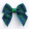 Blue and Green Tartan Ribbon - 25mm - 10m Roll