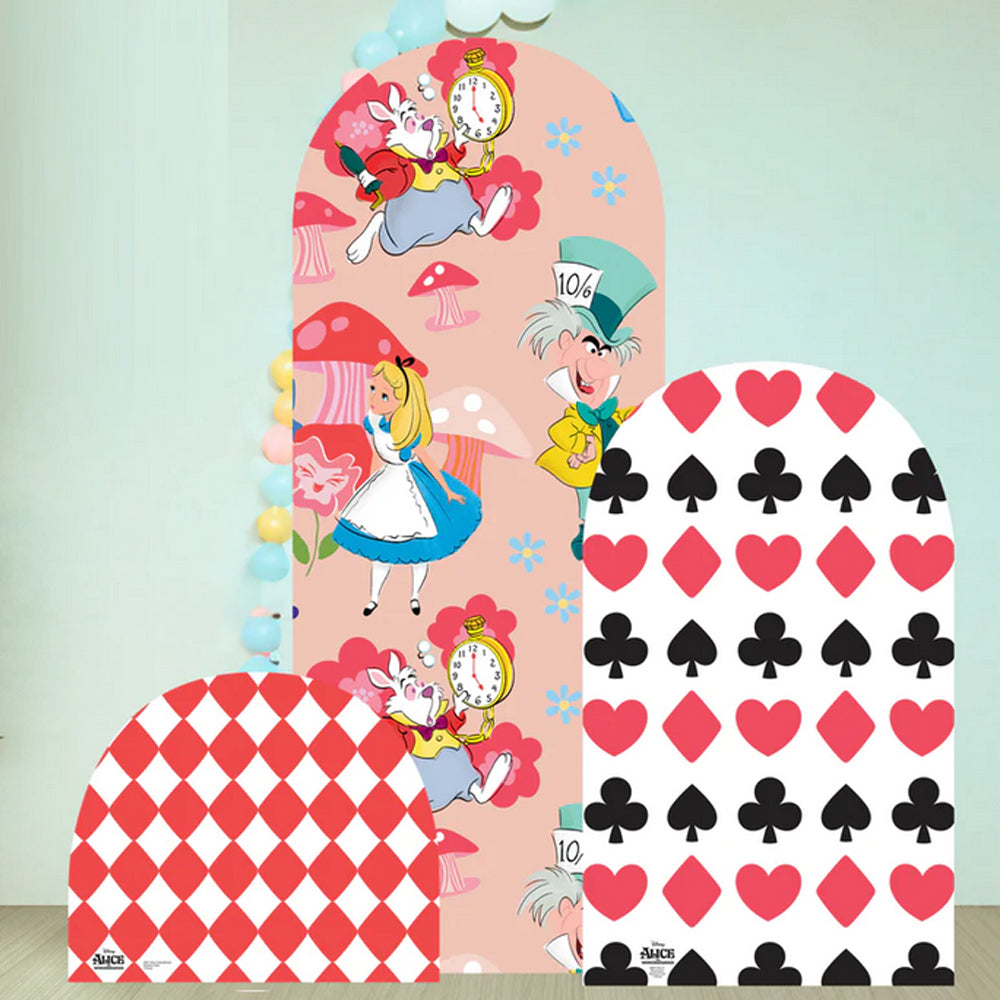 Alice In Wonderland Backdrop Triple Cardboard Cut Out - 194cm x 77cm
