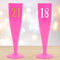 Add Your Age Pink Champagne & Prosecco Flute Glass - Choose Your Text Colour - 175ml - Each