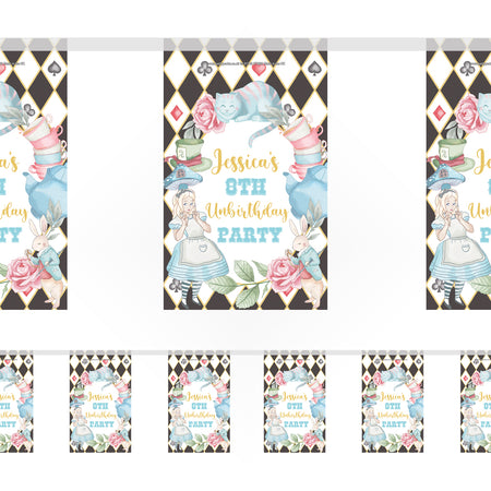 Alice in Wonderland Personalised Bunting – 3m
