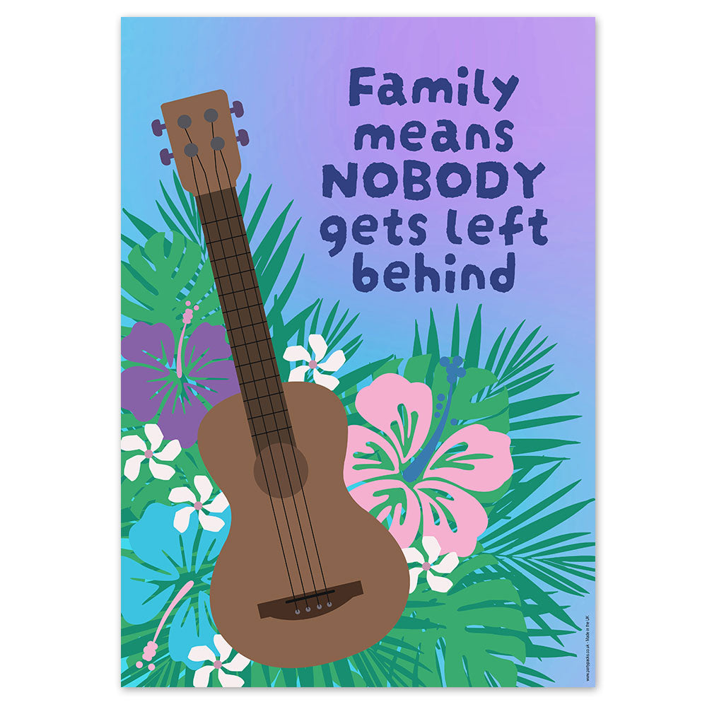Aloha Adventures Family Quote Poster - A3