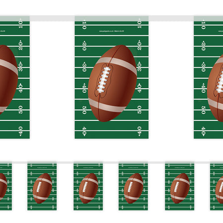 American Football Paper Bunting Decoration - 2.4m