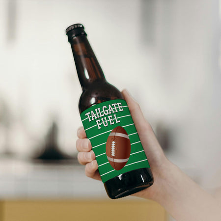 American Football Tailgate Fuel Beer Bottle Labels - Sheet of 4