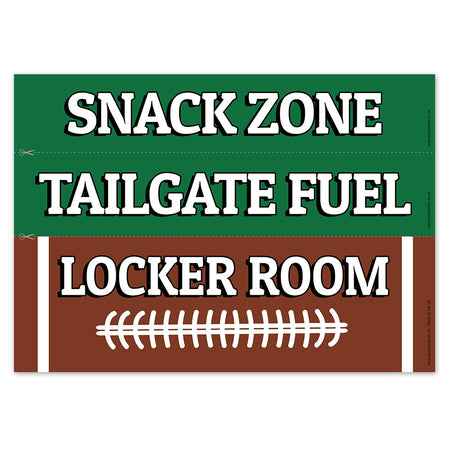 American Football Signs Poster - A3