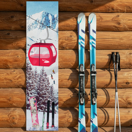 Après Ski Gondola Ski Scene Portrait Banner - 30cm x 120cm