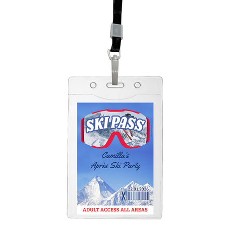 Personalised Après Ski Pass Lanyard - Pack of 10