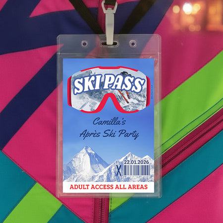 Personalised Après Ski Pass Lanyard - Pack of 10