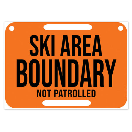 Après Ski Boundary Area Sign Poster - A3