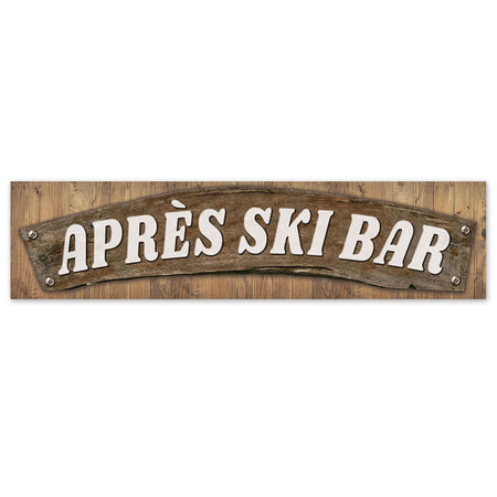 Après Ski Lodge Bar Sign Banner - 120cm x 30cm