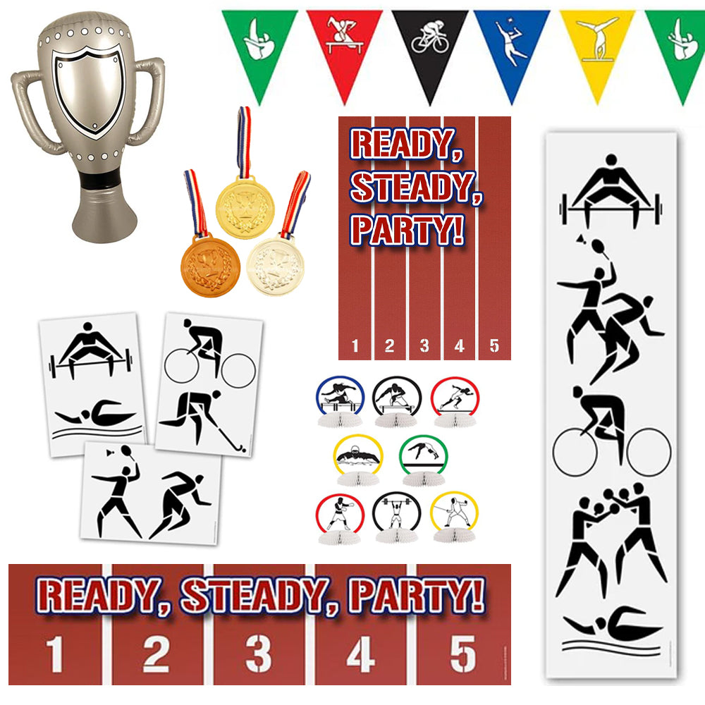 Athletics Themed Decoration And Novelty Party Pack