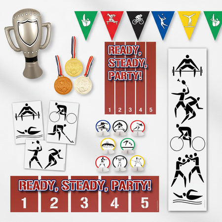 Athletics Themed Decoration And Novelty Party Pack