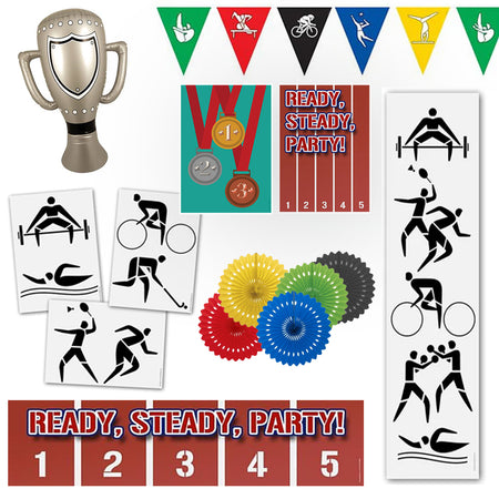Athletics Themed Decoration And Novelty Party Pack