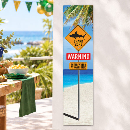 Shark Sign Portrait Banner - 30cm x 120cm