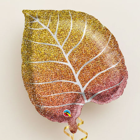 Autumn Leaf Glitter Foil Balloon - 21