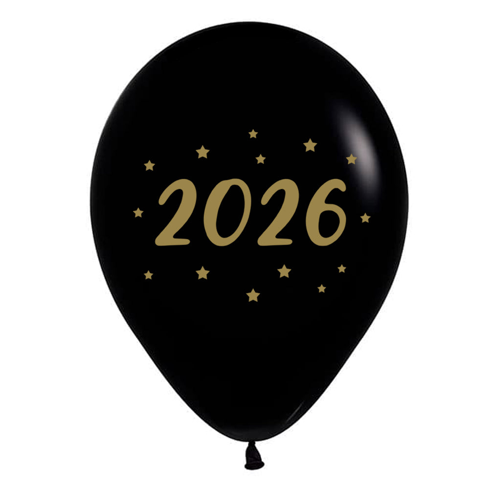 2026 New Year Latex Balloons - 12" - Pack of 10