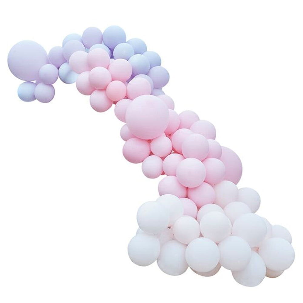 Luxe Pastel Pink and Purple Balloon Arch Kit - 8m