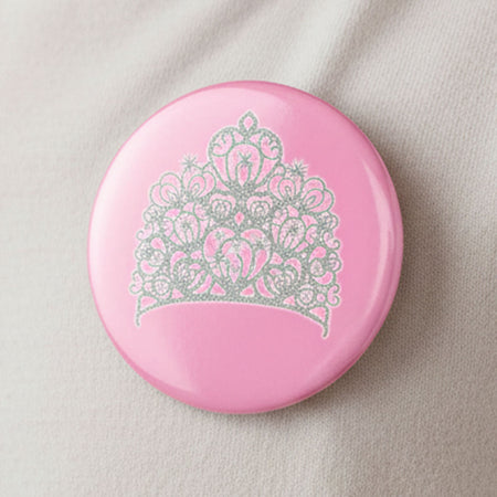 Witches Of Oz Pink Crown Badge - 58mm - Each