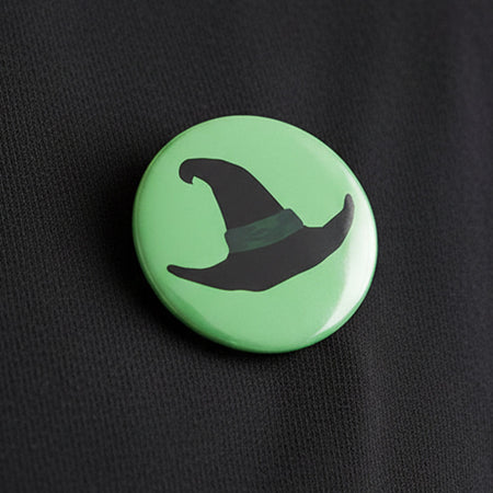 Witches Of Oz Green Witch Hat Badge - 58mm - Each