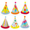 Multicoloured Mini Party Hats - Pack of 6