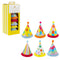 Multicoloured Mini Party Hats - Pack of 6