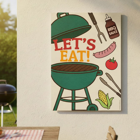 BBQ Let's Eat Poster - A3
