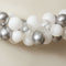 White, Silver Chrome & Confetti Balloon Arch DIY Kit - 2.5m