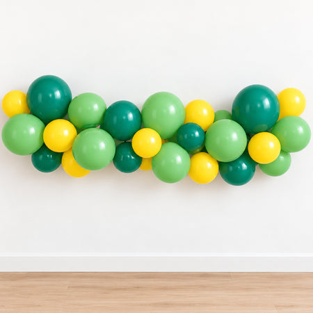 Green and Yellow Balloon Arch DIY Kit - 34 Balloons - 2.5m