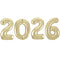 2026 Gold New Year Foil Number Balloons - 34