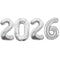 2026 Silver New Year Foil Number Balloons - 34
