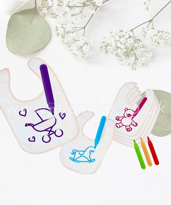 Baby Bibs Drawing Game - Pack of 6