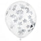 Silver Star Shaped Confetti Filled Balloons 11