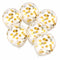 Gold Star Shaped Confetti Filled Balloons - 12