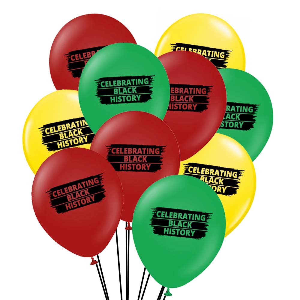 Celebrating Black History Latex Balloons - 10" - Pack of 10