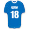 Personalised Inflated Blue Sports Shirt Foil Balloon in a Box - 24