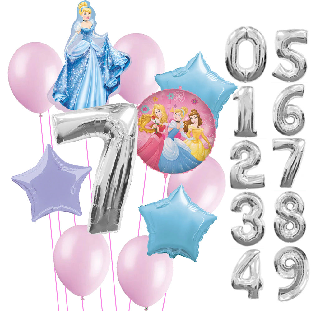 Uninflated Princess Balloon Bundle - Choose Your Age