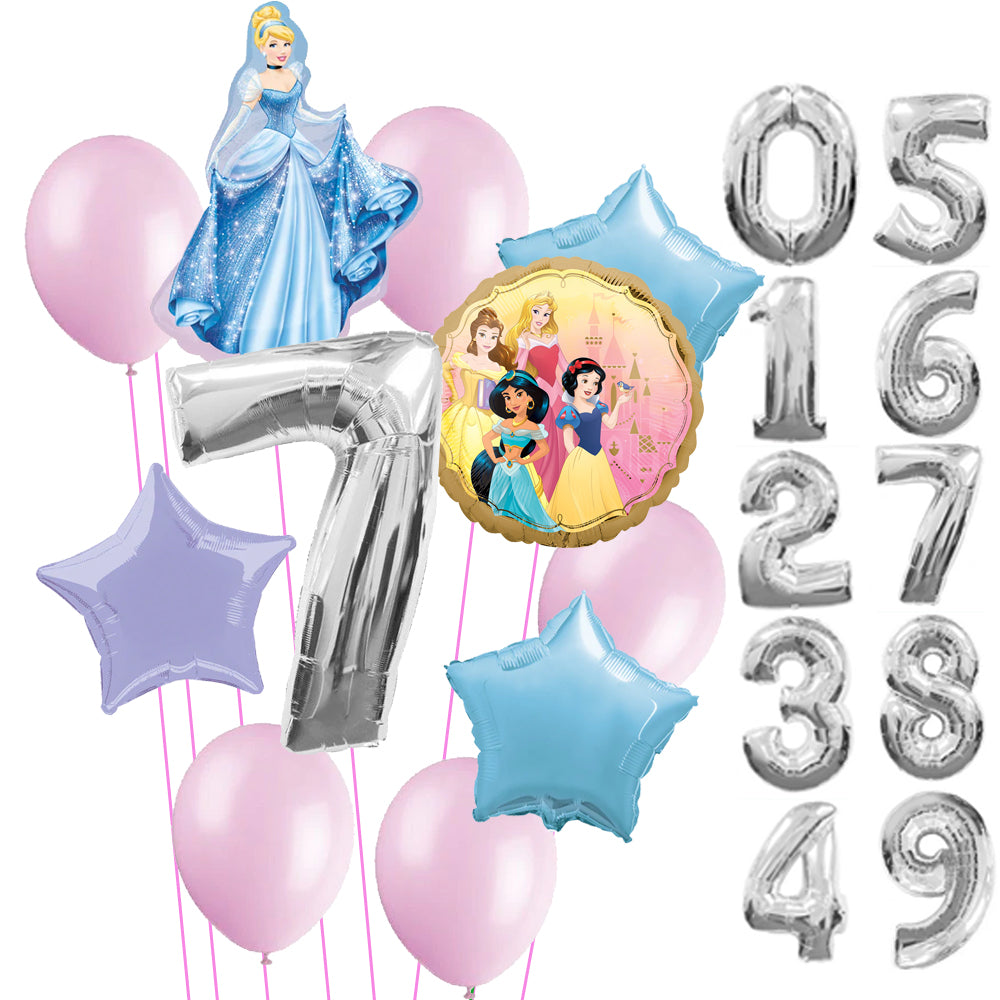 Uninflated Princess Balloon Bundle - Choose Your Age
