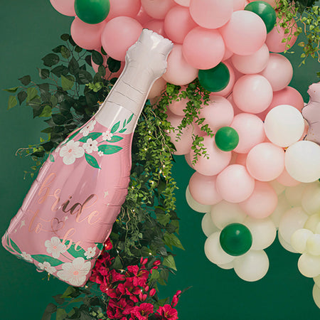 Bride To Be Floral Champagne Bottle Foil Balloon - 39