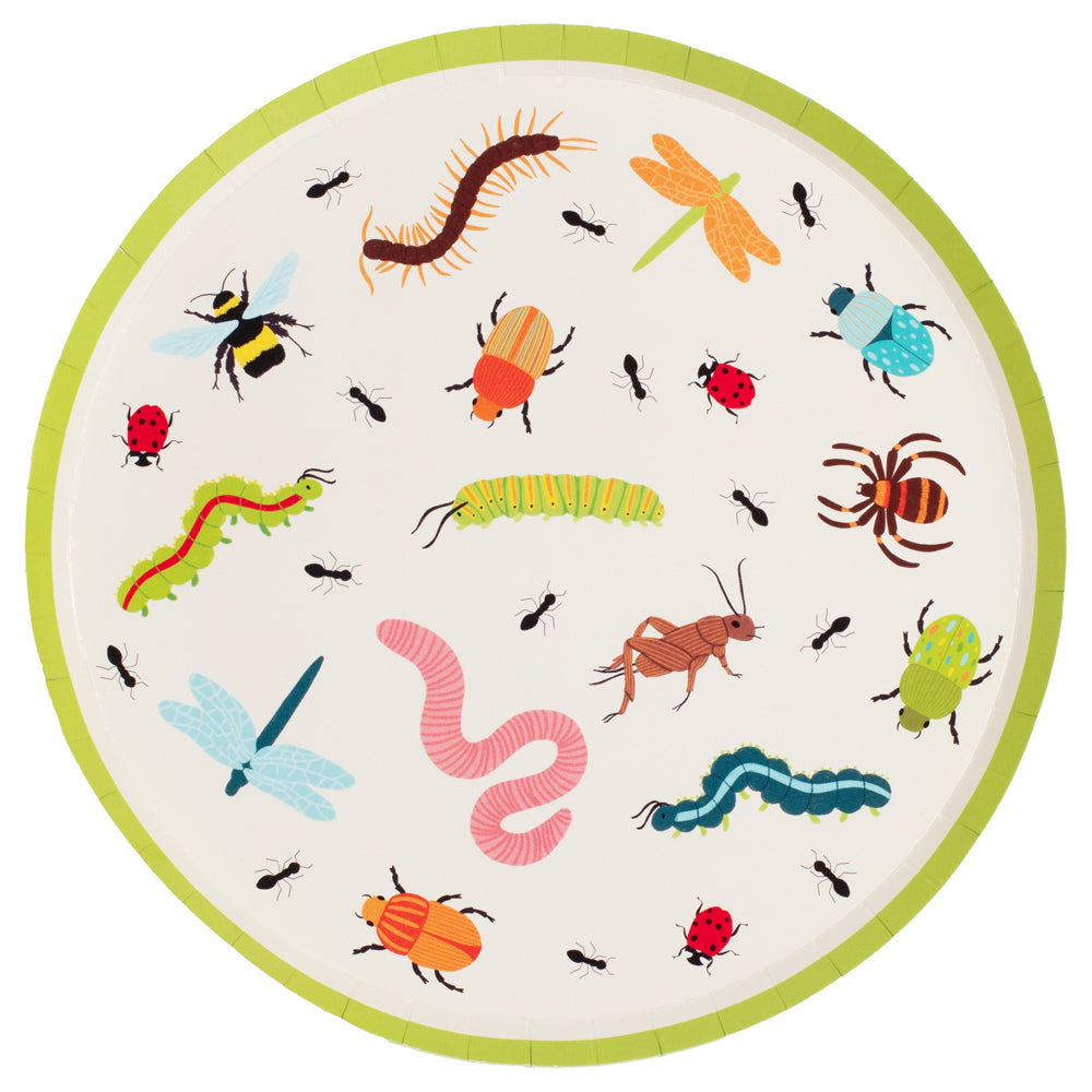 Bug Party Paper Plates - 25cm - Pack of 8